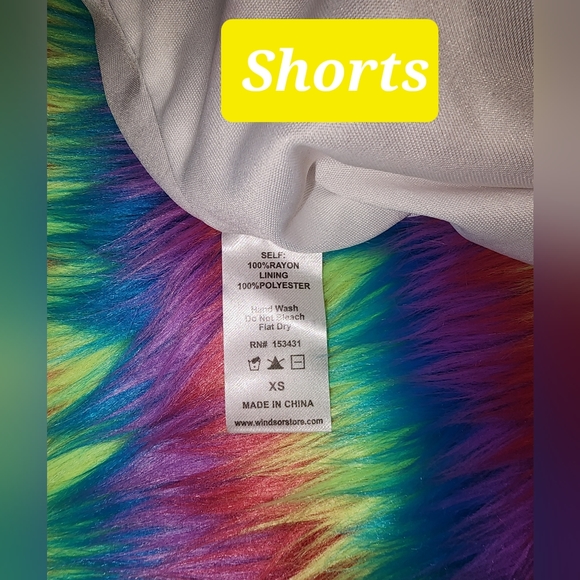 XS Windsor Pink and White Floral Shorts High Rise Waist - Picture 7 of 7